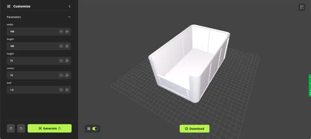 parametric model generator di Makerworld