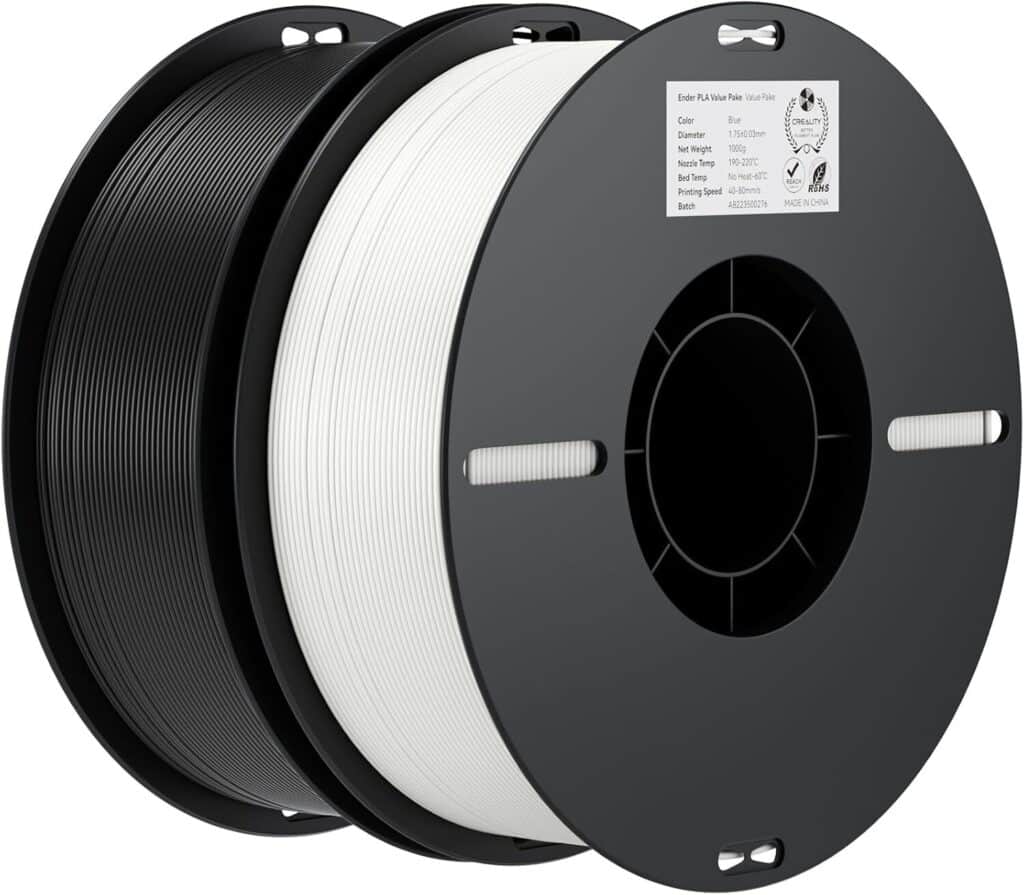 Creality ender pla nero e bianco da 2kg