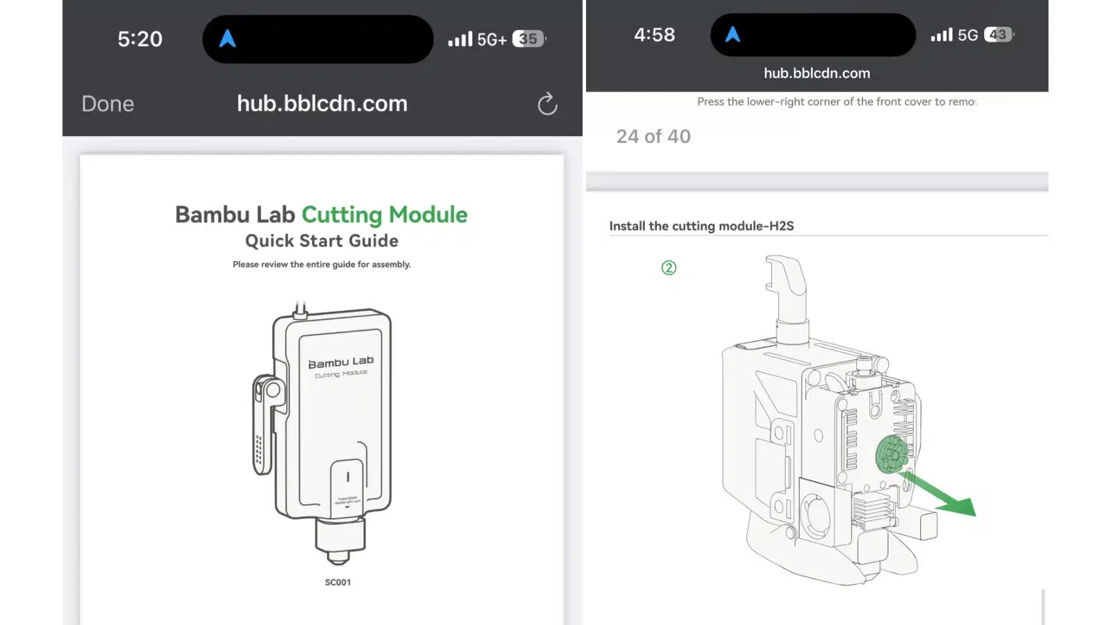 Bambu lab H2S Manuale Leak