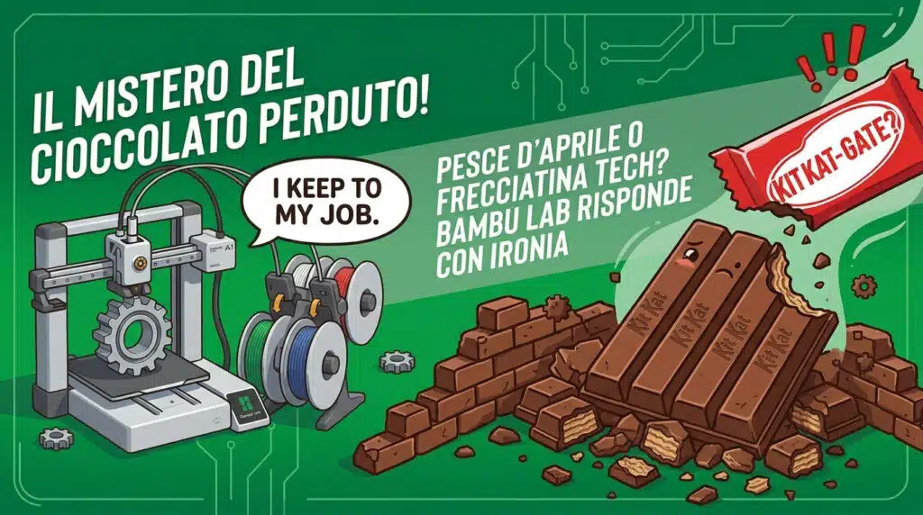 Bambu Lab e il mistero del “Cioccolato Perduto”: Pesce d’aprile o frecciatina tech?